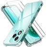 Outlet Etui ivoler do Honor 400 Lite 5G + 2 szkła hartowane przeźroczyste