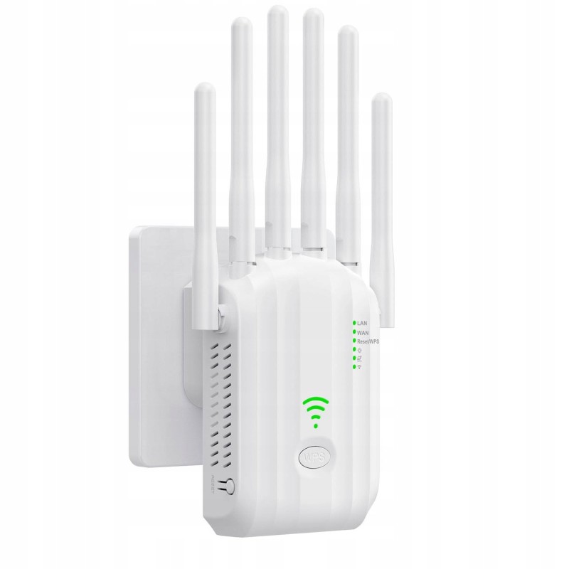Outlet Guhuashi WHITE01 wzmacniacz Wi-Fi 1200 Mb/s Dual Band 6 anten LAN