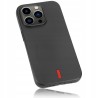 Outlet Mumbi etui ochronne do iPhone 14 Pro czarne z czerwonymi paskami