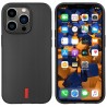 Outlet Mumbi etui ochronne do iPhone 14 Pro czarne z czerwonymi paskami