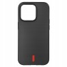 Outlet Mumbi etui ochronne do iPhone 14 Pro czarne z czerwonymi paskami