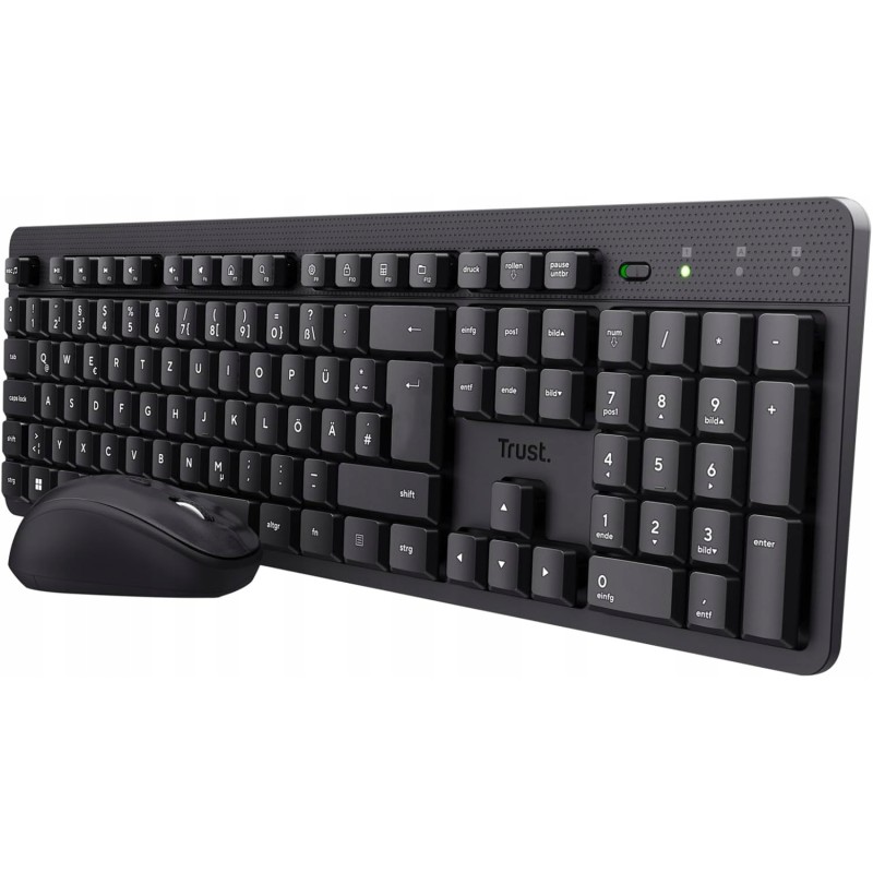 Outlet Outlet Trust YmoII Silent Keyboard Mouse Set Bezprzewodowy niemiecki