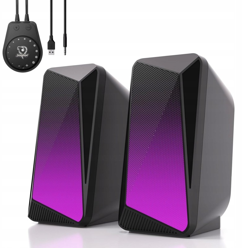 Outlet Głośniki komputerowe SOULION C30 2.0 USB Bluetooth RGB LED 3,5 mm