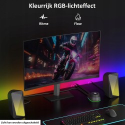 Outlet Głośniki komputerowe SOULION C30 2.0 USB Bluetooth RGB LED 3,5 mm