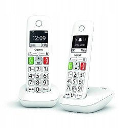 Outlet Gigaset E290 DUO telefon DECT 2 słuchawki CLIP duży wyświetlacz OPIS