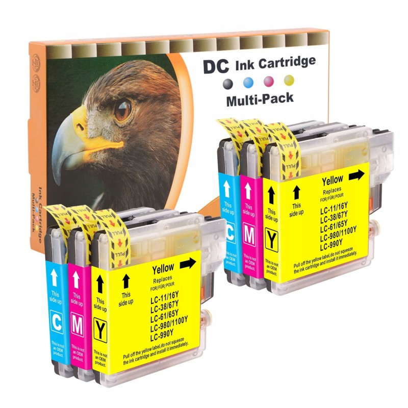 Outlet Tusz CMYK Brother LC-980/1100 zamiennik do Brother MFC-6890CDW