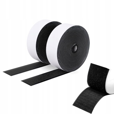 Outlet Taśma Rzep Samoprzylepna Dwustronna SUTOUG 3cm x 3m Czarna 2szt