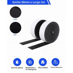 Outlet Taśma Rzep Samoprzylepna Dwustronna SUTOUG 3cm x 3m Czarna 2szt