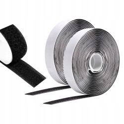 Outlet Taśma Rzep Samoprzylepna Dwustronna SUTOUG 3cm x 3m Czarna 2szt