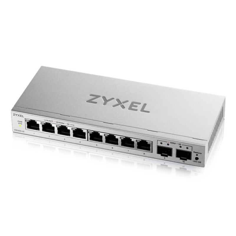 Outlet Zyxel GS1200-10 V3 switch 8x GE 2x SFP zarządzalny Gigabit VLAN QoS