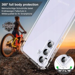 Outlet Etui silikonowe przezroczyste z ochroną ekranu do Samsung Galaxy S25