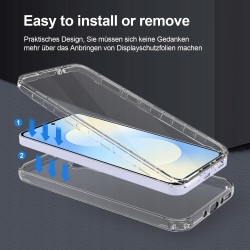 Outlet Etui silikonowe przezroczyste z ochroną ekranu do Samsung Galaxy S25