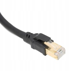Outlet Adapter Ethernet RJ45 Rozdzielacz CAT 7 do 2x RJ45 Czarny