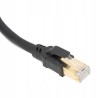 Outlet Adapter Ethernet RJ45 Rozdzielacz CAT 7 do 2x RJ45 Czarny