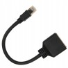 Outlet Adapter Ethernet RJ45 Rozdzielacz CAT 7 do 2x RJ45 Czarny