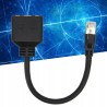 Outlet Adapter Ethernet RJ45 Rozdzielacz CAT 7 do 2x RJ45 Czarny