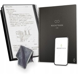 Outlet Rocketbook Core Wielokrotnego użytku notes spiralny 21×29,7cm Czarny