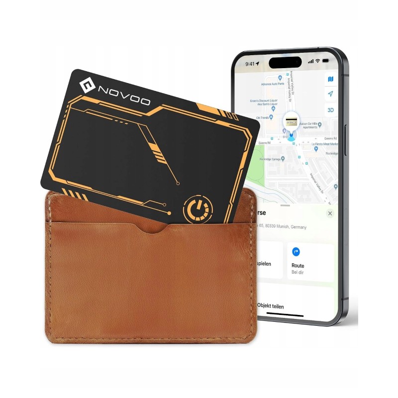 Inteligentny lokalizator portfela NOVOO Bluetooth z Apple Find My