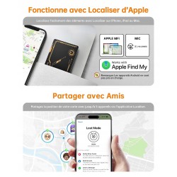 Inteligentny lokalizator portfela NOVOO Bluetooth z Apple Find My