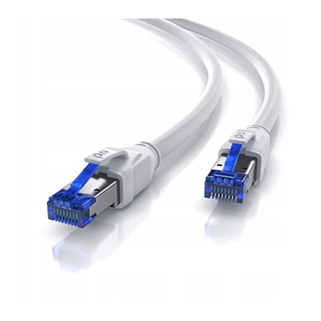 Outlet CSL CAT 8.1 Kabel Sieciowy 40 Gbits LAN High Speed 15m Biały