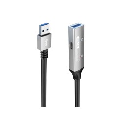 Outlet PremiumCord USB 3.2 Repeater Przedłużacz M-F 5Gbps Aluminium Czarny