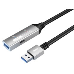 Outlet PremiumCord USB 3.2 Repeater Przedłużacz M-F 5Gbps Aluminium Czarny