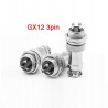 Outlet Złącze lotnicze GX12 3-pinowe 5A 12mm z gumową nasadką ochronną