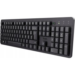 Outlet Klawiatura Bezprzewodowa Trust ODY II USB 2.4GHz Cicha AZERTY Czarna