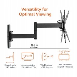 Outlet Uchwyt do telewizora Amazon Basics 12"-40" VESA 200x200 Czarny