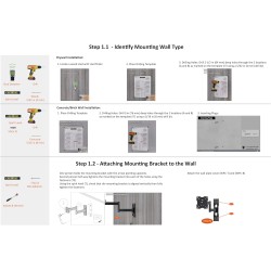 Outlet Uchwyt do telewizora Amazon Basics 12"-40" VESA 200x200 Czarny