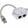 Outlet Rozdzielacz ISDN RJ45 InLine 69932A 1x do 2x Gniazdo Srebrny
