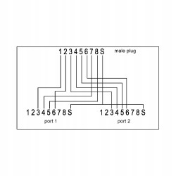 Outlet Rozdzielacz ISDN RJ45 InLine 69932A 1x do 2x Gniazdo Srebrny