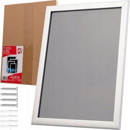 Outlet Ramka zatrzaskowa A4 plakatowa OWZ Albyco 21x29.7cm srebny