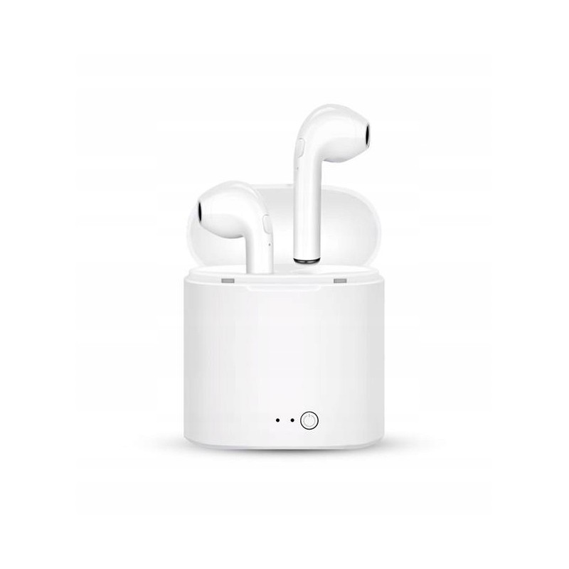 USZKODZONY Słuchawki bezprzewodowe douszne TWS i7 Bluetooth 4.2 białe
