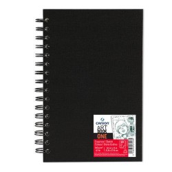 Outlet Szkicownik A4 100g/m2 oprawa twarda czarna Canson 80 kartek biały