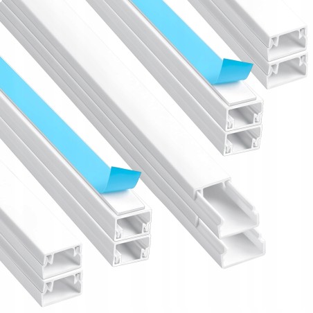 Outlet AiQInu Korytko kablowe samoprzylepne kanał 12x7mm 0,4m 10sztuk