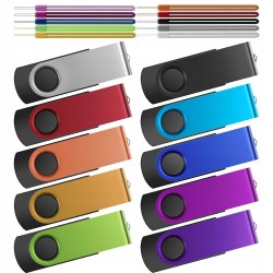 Outlet Pendrive USB Kepmem 2.0 4 GB składany 5 sztuk w opakowaniu kolorowe