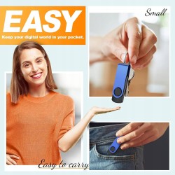 Outlet Pendrive USB Kepmem 2.0 4 GB składany 5 sztuk w opakowaniu kolorowe