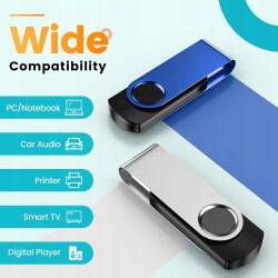 Outlet Pendrive USB Kepmem 2.0 4 GB składany 5 sztuk w opakowaniu kolorowe