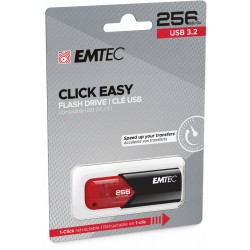 Outlet Pendrive Emtec CLICK EASY 234 GB USB 3.0 czarny - czerwony