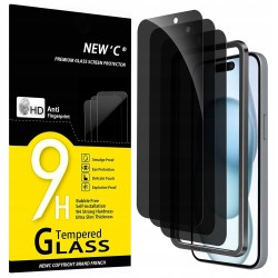 Outlet NEW'C Zestaw filtrów prywatyzujących do iPhone 15/16 Plus 6,7" 3szt