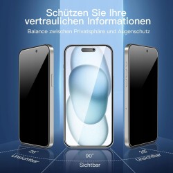 Outlet NEW'C Zestaw filtrów prywatyzujących do iPhone 15/16 Plus 6,7" 3szt