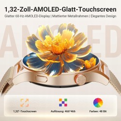 Outlet Smartwatch AR01 PRO 1,32" BT 5.3 110+ sportów 3ATM złoty iOS Android