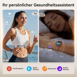Outlet Smartwatch AR01 PRO 1,32" BT 5.3 110+ sportów 3ATM złoty iOS Android