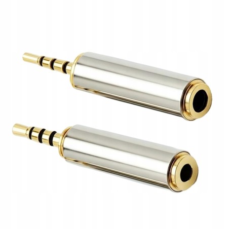 Outlet tiyiyok Zestaw 2 adapterów Jack 3.5 mm na 2.5 mm Mosiądz i Miedź