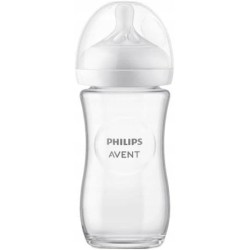 Philips Avent Natural szklana butelka do karmienia 240 ml Medium 3 3-6m