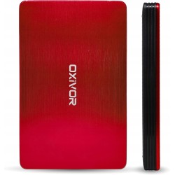 Outlet Dysk zewnętrzny OXIVOR 1TB Ultra Slim USB 3.0 Czerwony 12x8x4.7cm