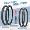 Outlet MEGHNA Zestaw opon rowerowych 700x38c z dętkami FV 48mm 2szt
