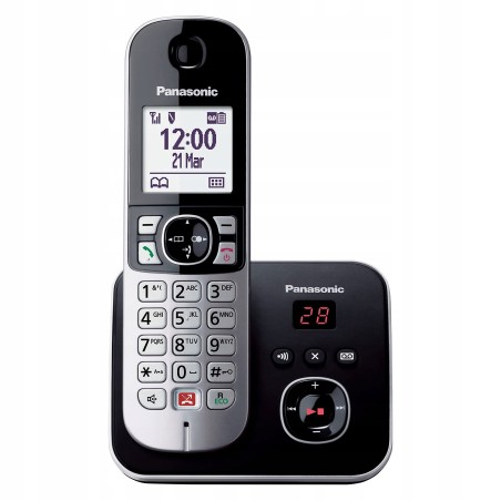 USZKODZONY Panasonic KX-TG6861GB telefon bezprzewodowy DECT sekretarka CLIP
