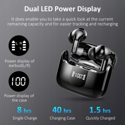 Outlet Słuchawki bezprzewodowe Ordtop i13 Bluetooth ENC IP7 czarne